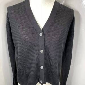 NEW THEORY women's hanelee cropped cardigan in black